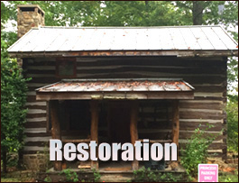 Historic Log Cabin Restoration  Wise, North Carolina